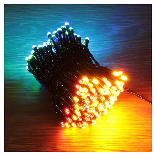 Lighting chain with 180 multicoloured LEDs, music and plays of light, 9 m 5