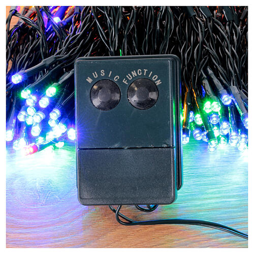 Cadena luminosa 180 led luz multicolor musical con control remoto 9 m 7