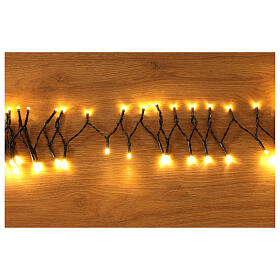 Lighting chain with 180 warm white LEDs, music and plays of light, 9 m