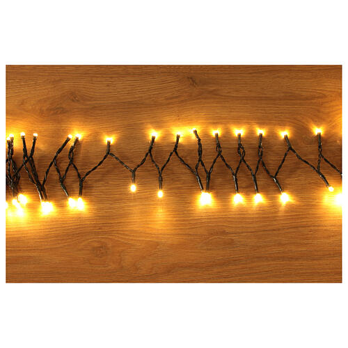 Lighting chain with 180 warm white LEDs, music and plays of light, 9 m 2