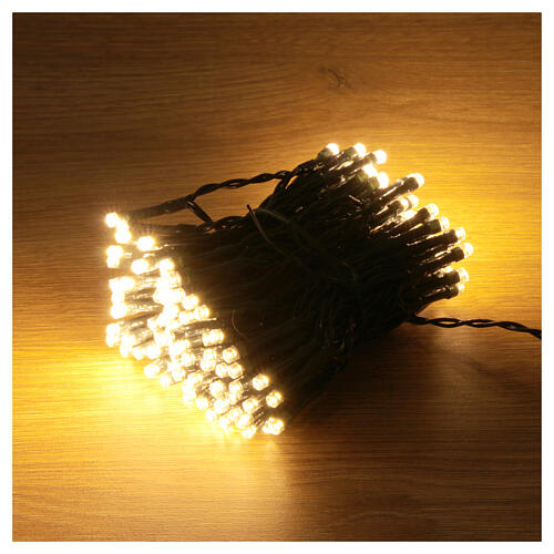 Lighting chain with 180 warm white LEDs, music and plays of light, 9 m 3