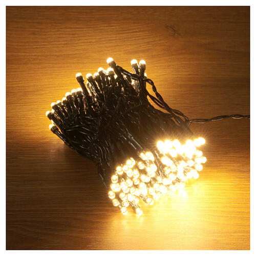 Lighting chain with 180 warm white LEDs, music and plays of light, 9 m 4