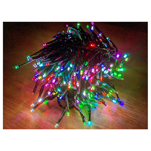 Multicolor light chain of 380 RGB LEDs 3.80m internal and external 3