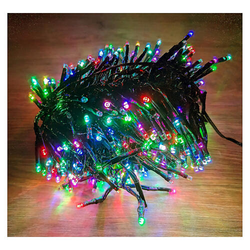 Multicolor light chain of 380 RGB LEDs 3.80m internal and external 4