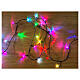 Lighting chain of 300 RGB LEDs, 18 m, green cable, indoor/outdoor s2