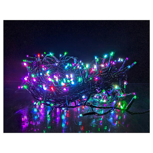 Guirlande lumineuse 300 LEDs RGB 18 m fil vert intérieur/extérieur 1