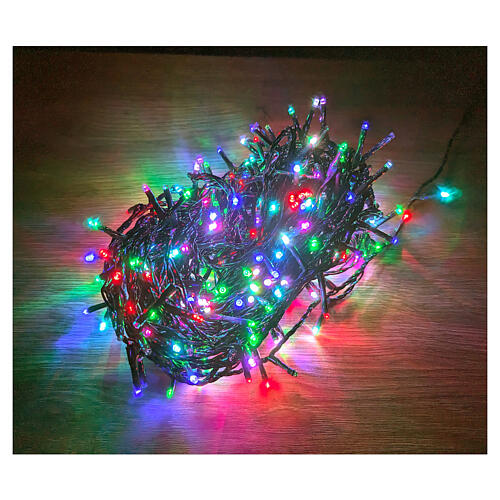 Guirlande lumineuse 300 LEDs RGB 18 m fil vert intérieur/extérieur 3