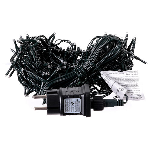 Corrente luminosa 300 LEDs RGB 18 m fio verde interior e exterior 6