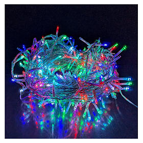Guirlande lumineuse 300 LEDs RGB 18 m fil transparent intérieur/extérieur