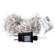 Catena luminosa 300 led RGB 18m con filo trasparente int est s6