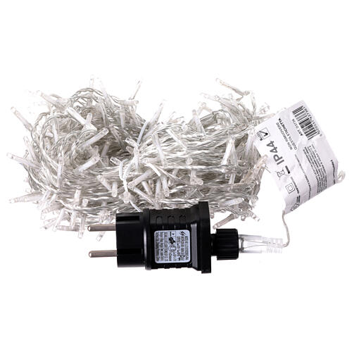 Corrente luminosa 300 LEDs RGB 18 m fio transparente interior e exterior 6