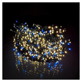 Lichterkette 1200 LEDs, warmweiß mit kaltweißen Flash-Effekten, 60 m – für Innen- und Außenbereich