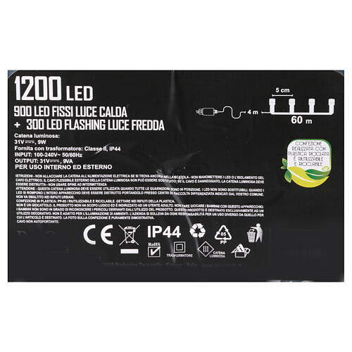 Lights4fun Catena Luminosa 20 Api Con Micro LED Bianco Caldo A Pile – Decorazione Interni/Esterni