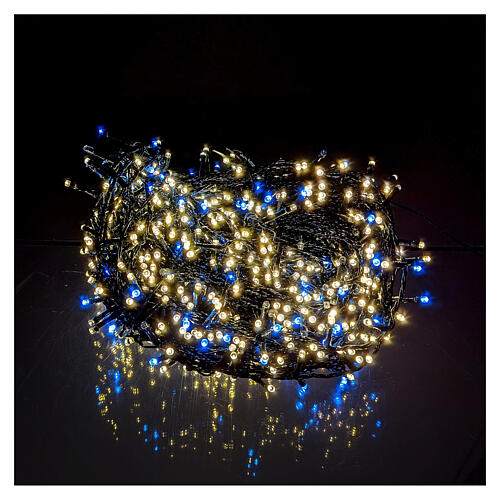 Light chain 1200 warm white LEDs cold flashes 60 m ext 1