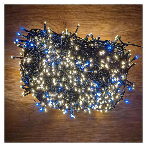 Light chain 1200 warm white LEDs cold flashes 60 m ext 3