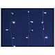 Flashing LED curtain with 240 lights, steady/flashing cold white, 4x1 m, indoor/outdoor s2