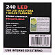 Flashing LED curtain with 240 lights, steady/flashing cold white, 4x1 m, indoor/outdoor s4