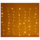 Flashing LED curtain with 240 lights, steady/flashing warm white, 4x1 m, indoor/outdoor s1