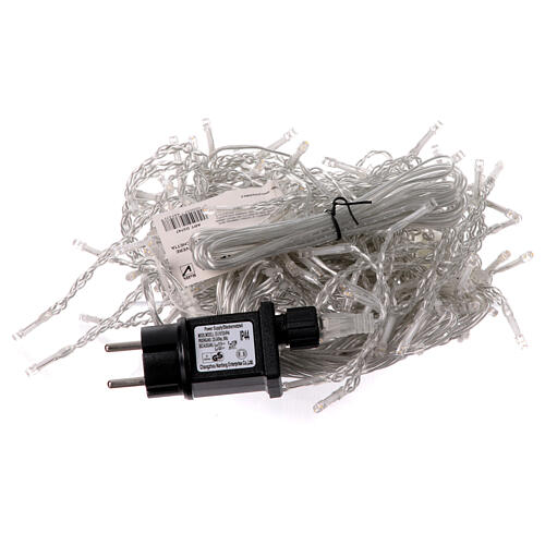 Rideau flash 240 LEDs blanc chaud fixe/clignotant 4x1 m int/ext 5