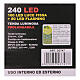 Rideau flash 240 LEDs blanc chaud fixe/clignotant 4x1 m int/ext s4