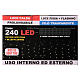 Cortina 240 LEDs luz quente fixa/intermitente 4x1 m interior/exterior s3