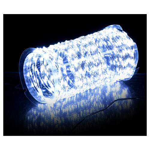 Chaîne lumineuse 600 nano LEDs fil nu blanc froid télécommande 9 m int/ext 1