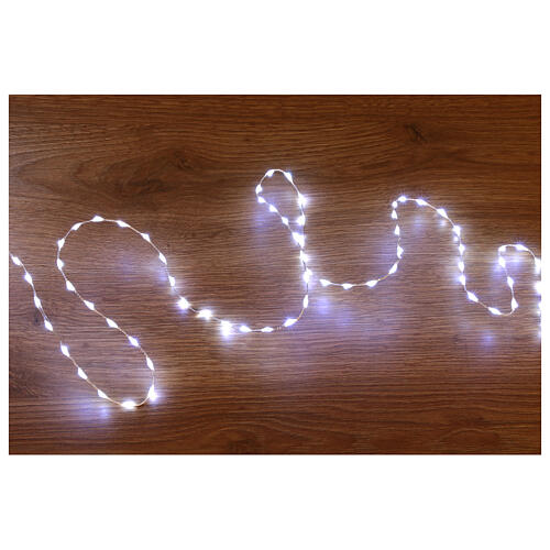 Light chain 600 nanoled ice white bare wire remote control 9m int ext 2