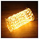Corrente luminosa 600 nano LEDs fio metálico luz branca quente com controle remoto 9 m interior/exterior s3