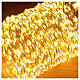 Corrente luminosa 600 nano LEDs fio metálico luz branca quente com controle remoto 9 m interior/exterior s4
