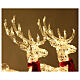 Reindeers with sleigh, crystal wire and 240 LEDs, indoor/outdoor, h 30 in s2