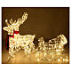Reindeers with sleigh, crystal wire and 240 LEDs, indoor/outdoor, h 30 in s3