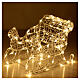 Reindeers with sleigh, crystal wire and 240 LEDs, indoor/outdoor, h 30 in s4