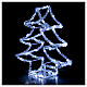 Weihnachtsbaum aus Acryl 3D – Höhe 30 cm, 60 Nano-LEDs, kaltweiß, batteriebetrieben s3