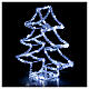 3D acrylic Christmas tree with 60 cold white nanoLEDs, battery-operated, h 12 in s3
