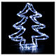 Árvore 3D acrílico 60 nanoLEDs luz branco frio h 30 cm pilhas s1