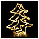 3D Christmas tree cut-out with 60 warm white nanoLEDs, battery-operated, acrylic, h 12 in s1