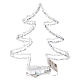 3D Christmas tree cut-out with 60 warm white nanoLEDs, battery-operated, acrylic, h 12 in s5