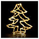 Silhueta árvore Natal 3D acrílico 60 nanoLEDs branco quente de pilhas h 30 cm s3