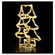 Silhueta árvore Natal 3D acrílico 60 nanoLEDs branco quente de pilhas h 30 cm s4