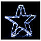 3D acrylic star with 60 cold white nanoLEDS, battery-operated, h 12 in, indoor/outdoor s1