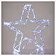 3D acrylic star with 60 cold white nanoLEDS, battery-operated, h 12 in, indoor/outdoor s2