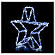 3D acrylic star with 60 cold white nanoLEDS, battery-operated, h 12 in, indoor/outdoor s3