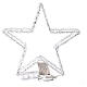 3D acrylic star with 60 cold white nanoLEDS, battery-operated, h 12 in, indoor/outdoor s4