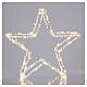 3D acrylic star with 60 warm white nanoLEDS, battery-operated, 12x12x4 in, indoor/outdoor s2