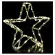 3D acrylic star with 60 warm white nanoLEDS, battery-operated, 12x12x4 in, indoor/outdoor s3