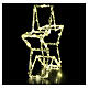 3D acrylic star with 60 warm white nanoLEDS, battery-operated, 12x12x4 in, indoor/outdoor s4