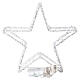 3D acrylic star with 60 warm white nanoLEDS, battery-operated, 12x12x4 in, indoor/outdoor s5