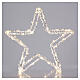 Stella 3D acrilico 60 nanoled luce calda 30x30x10 cm batteria int est s2