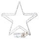 Stella 3D acrilico 60 nanoled luce calda 30x30x10 cm batteria int est s5