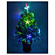 Árbol Navidad 12 LED RGB fibras ópticas h 60 cm pvc verde int s1